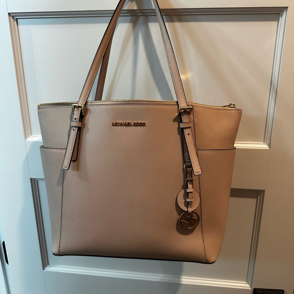 Michael Kors Beige Leather Tote